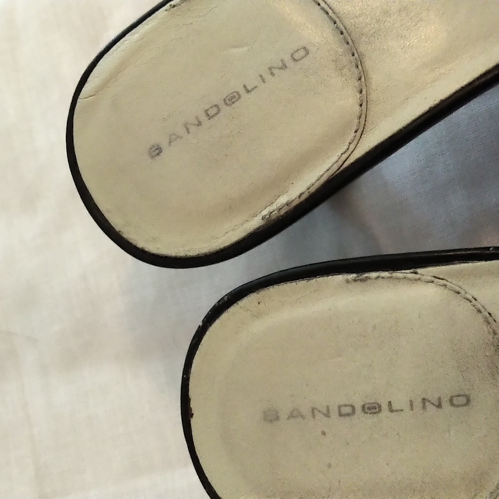 Bandolino 6.5 black italian slides mules nonslip - Picture 10 of 15